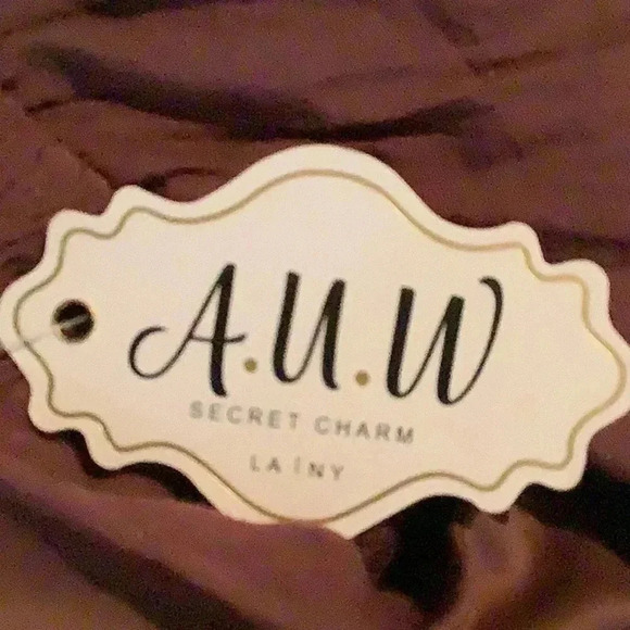 A U W Size Large Plum Ruffle Straps & Smocked Dress. New With Tags - Picture 6 of 9